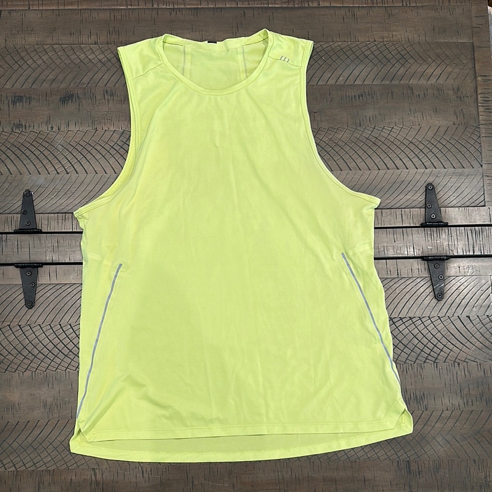 Men’s Lululemon Bright Yellow Sleeveless Athletic Top